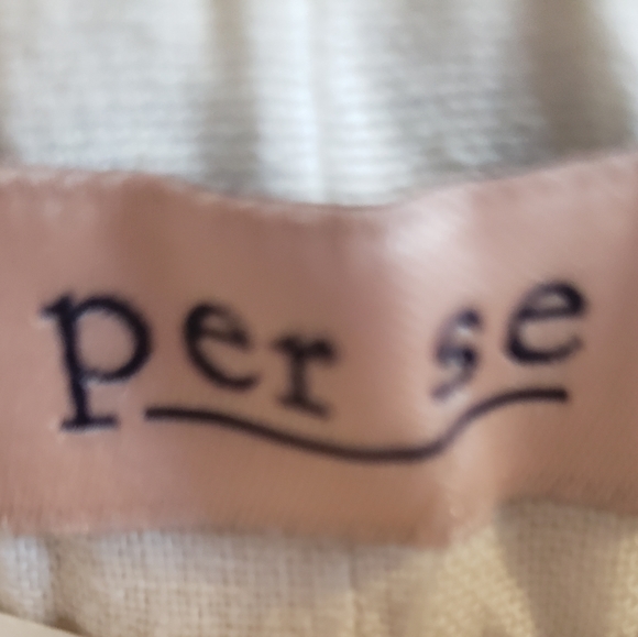 Per se White Lounge Pants Drawstring Elastic Waist Two Deep Pocket Woman Medium - Picture 10 of 12